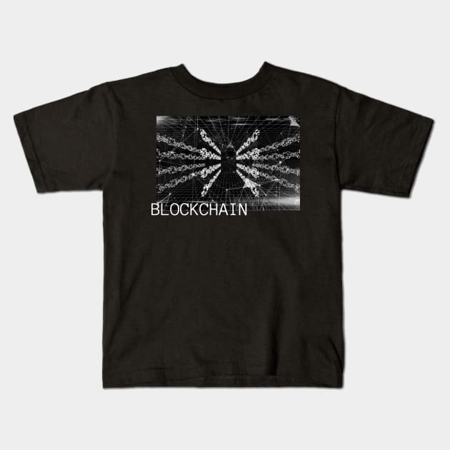 blockchain Kids T-Shirt by mezrab